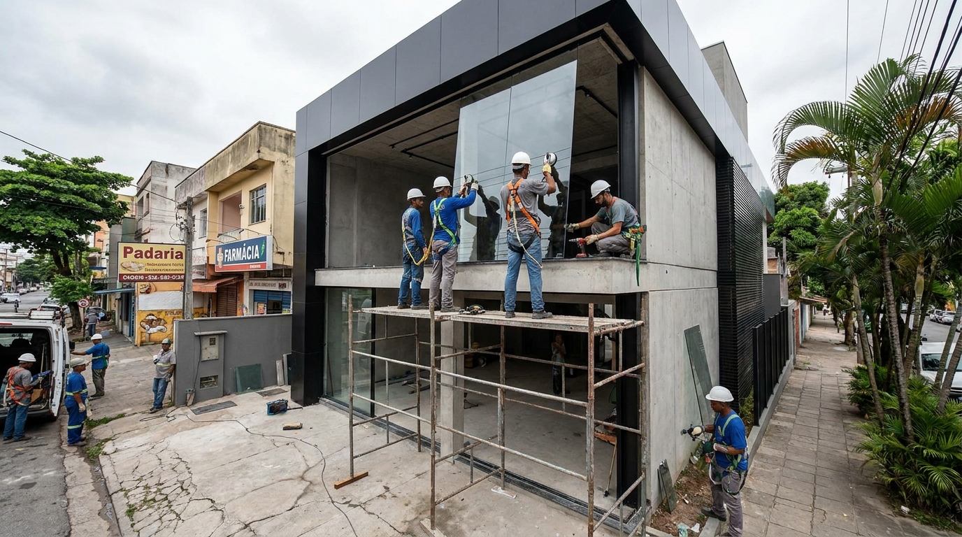 Fachada preta moderna em Rio Branco-AC